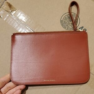 Nwot Mansur Gavriel Brown Leather Insertable Pouch